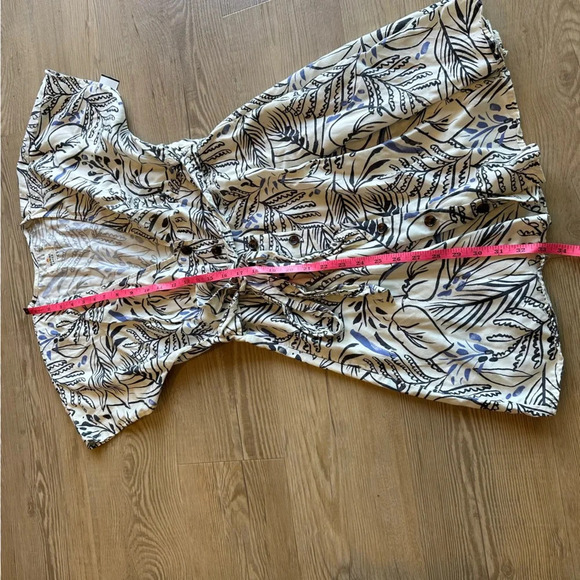 Marine Layer Marine Layer Camila Mini Dress white & blue Foliage size small - Picture 11 of 11